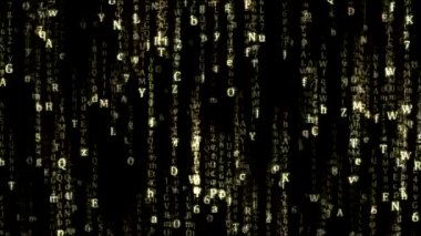 düşen harfleri animasyon - loop beyaz