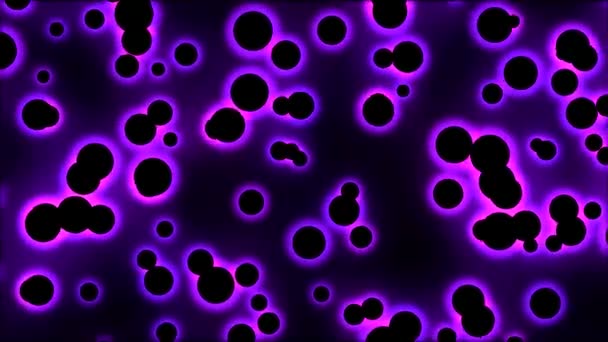 Partículas brilhantes pretas abstratas - Loop Purple — Vídeo de Stock