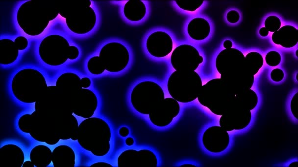 Abstract Black Glowing Particles - Loop Rainbow — Stock Video