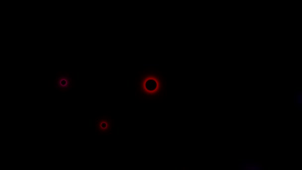 Abstract Black Merging Particles - Loop Red — Stock Video