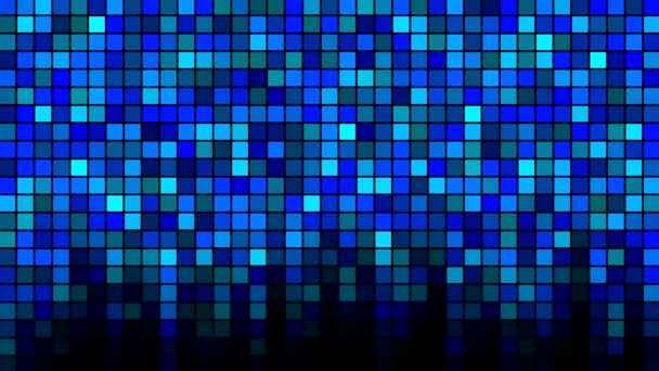 Blinkende Fliesen Hintergrund - Schleife blau — Stockvideo