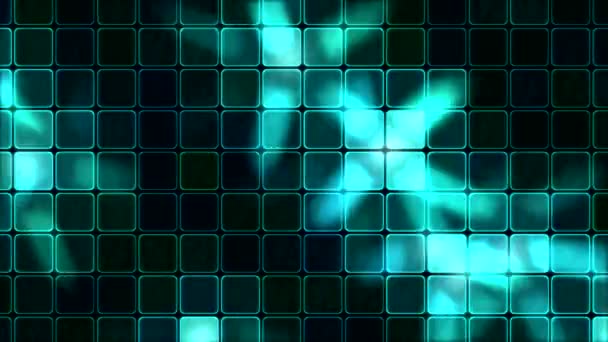 Lights Shining Through Glass Tiles - Loop Turquoise — Stock Video