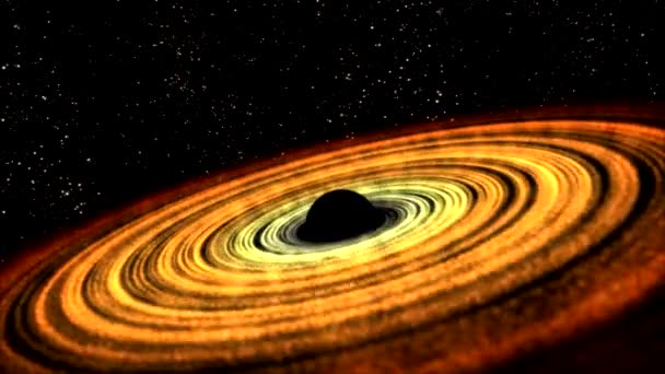 Чорна діра анімації - петлі помаранчевий — стокове відео