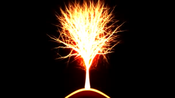 Abstract Rotating Tree of Light - Loop Orange — Stock Video