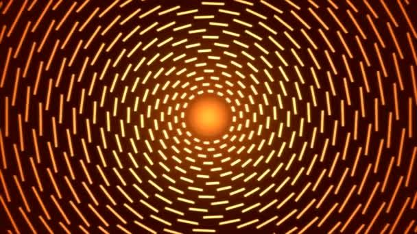 Líneas giratorias de animación de luz - Loop Orange — Vídeo de stock