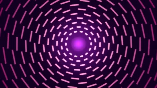 Líneas giratorias de animación de luz - Bucle púrpura — Vídeo de stock