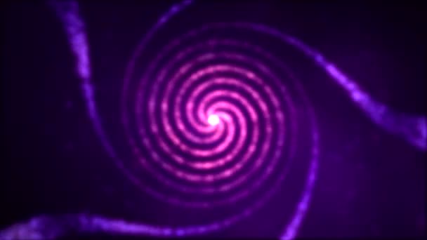 Deeltje spiraal Swirl - lus paars — Stockvideo