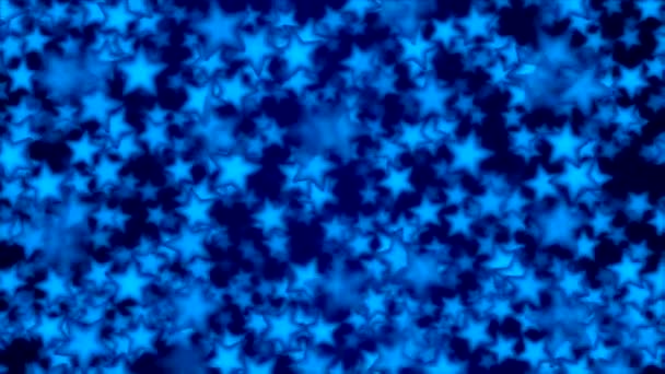 Falling Stars Animation - Loop Blue — Stock Video