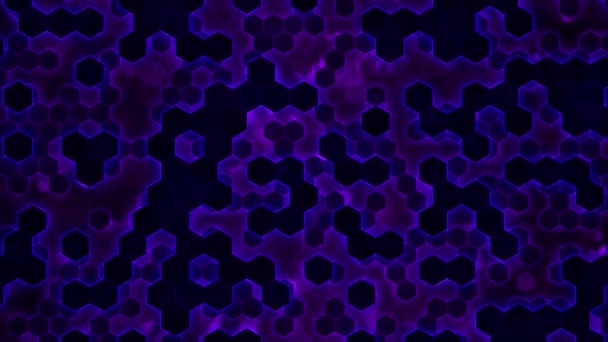 Scrolling Hexagone Animation de fond - Boucle Violet — Video