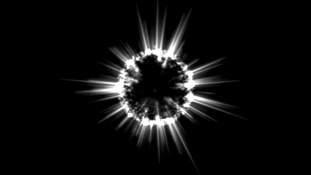 Animation abstraite de sphères brillantes rotatives - Boucle Argent 