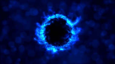 Dönen küre animasyon - döngü mavi soyut