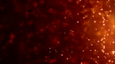 Üçgen parçacık arka plan animasyon - döngü kırmızı