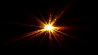 Parlak yıldız ve ışık animasyon - döngü turuncu