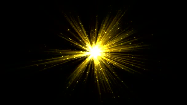Fényes csillag és könnyű animáció - Loop-sárga