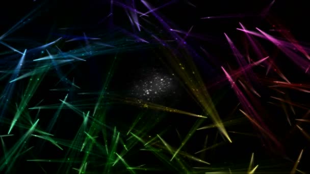 抽象的旋转光线动画-循环彩虹 — 图库视频影像