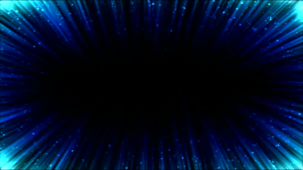 Färgglada ljus stråle kantlinje Animation - Loop blå — Stockvideo