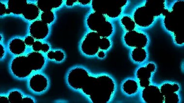 Siyah parlak parçacıklar - döngü mavi soyut