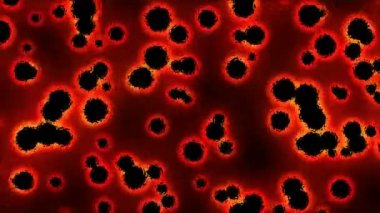 Siyah parlak parçacıklar - döngü kırmızı soyut