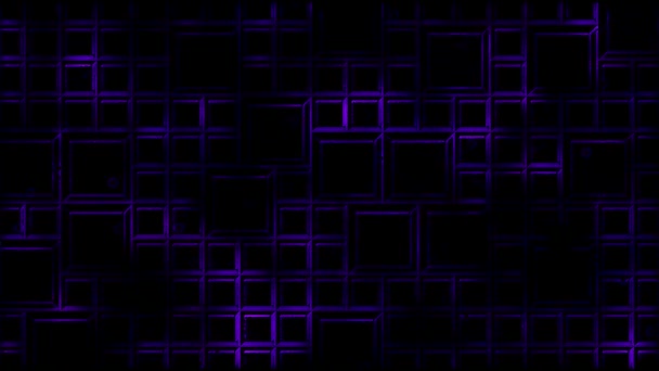 Abstrakter gekachelter Hintergrund und Lichtanimation - Schleife violett — Stockvideo