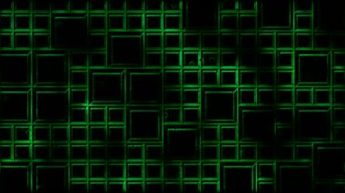 Kiremitli arka plan ve animasyon - döngü yeşil ışık