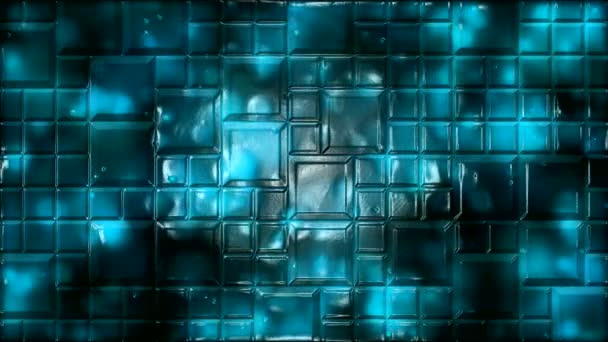 Animación de fondo de baldosas abstracta - Loop Blue — Vídeo de stock