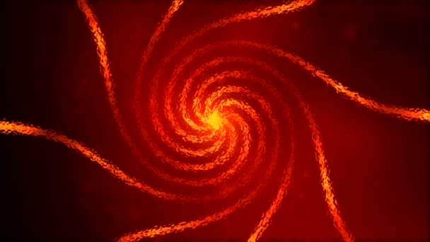 Redemoinho espiral de partículas abstrato - loop Fiery Red — Vídeo de Stock