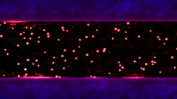 Abstrakt studsande stjärnor och ljus Animation - Loop lila — Stockvideo