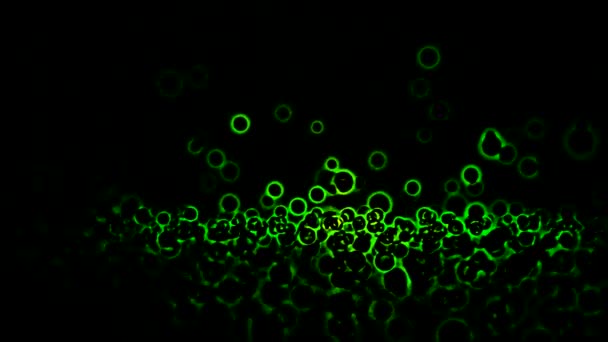 Formes abstraites du cercle Arrière-plan - Loop Green 