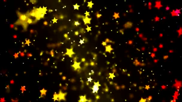 Fundo de partículas de estrela abstrata - Loop Golden — Vídeo de Stock