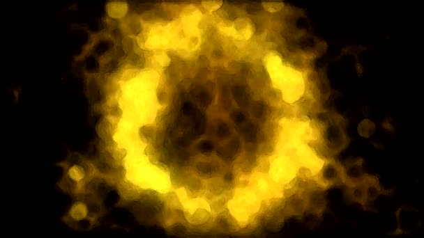 Animation abstraite de fond de cercle de particules - Boucle d'or — Video