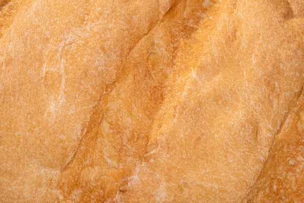 Crosta de pão crocante recém-assada. Textura alimentar — Fotografia de Stock