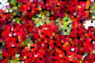 Kırmızı ve yeşil noktalama deseninin makro görüntüsü