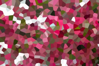 Beyaz ve yeşil parçalı pembe mozaik desen. Kapat.