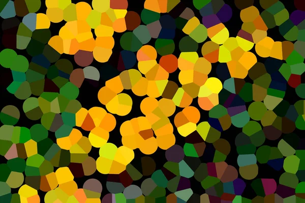 Pointillism 。抽象混乱的大碎片。绿色和黄色调 — 图库照片
