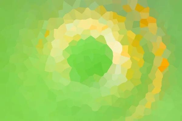 Soyut güneşli turuncu ve açık yeşil mozaik desen