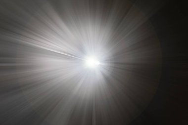 Karanlık ve gizemli hareket bulanıklığının ortasında güneş parlıyor. Geleceksel alan arkaplanı