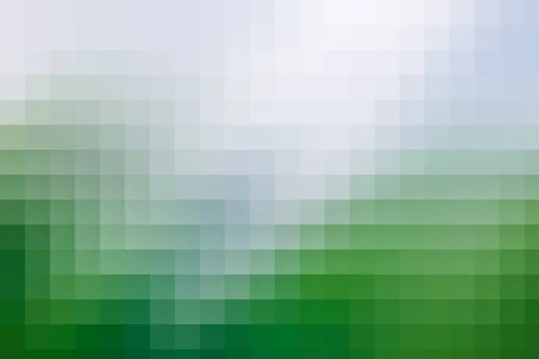Diagonal branco e verde quadrados de pixel abstratos — Fotografia de Stock