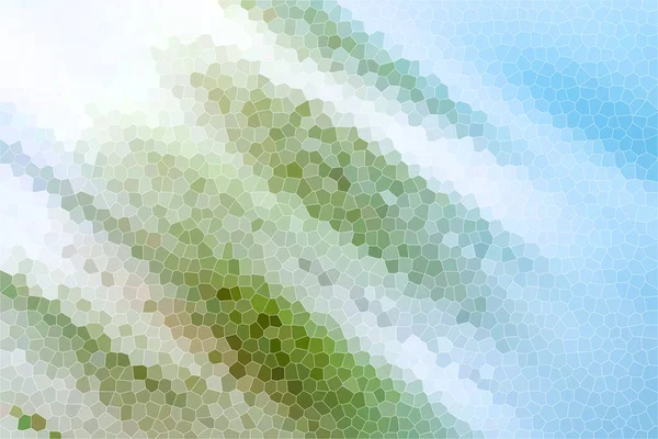 Image décorative en vitrail éclairé. Diagonale motif rayé vert et bleu — Photo