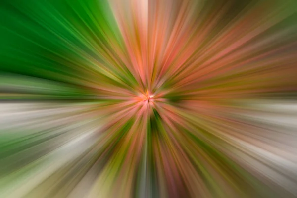 Mistura de zoom de movimento verde, cinza, laranja e rosa — Fotografia de Stock