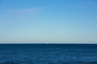 Yat ile deniz manzarası