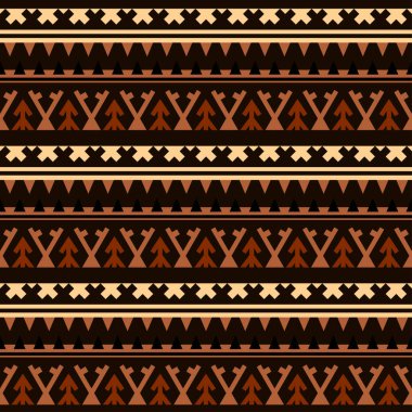 Khanty-Mansi esinlenilmiş Sibirya süsü. Etnik vektör pürüzsüz desen