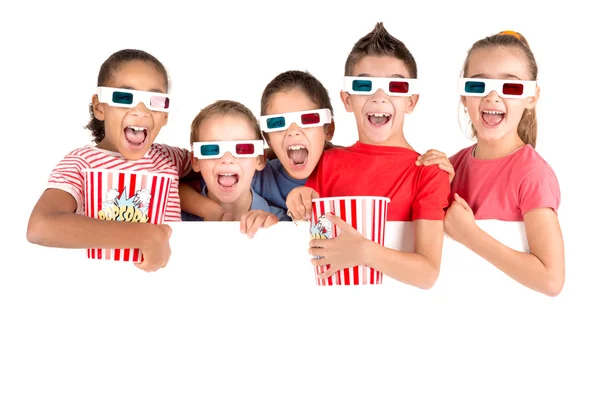 Дети в кино — стоковое фото