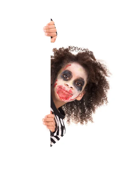 Junges Mädchen Zombie auf halloween — Stockfoto