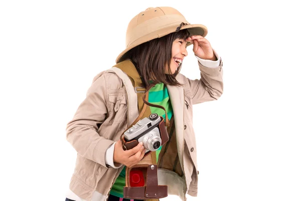 Little girl tourist — Stock Photo, Image