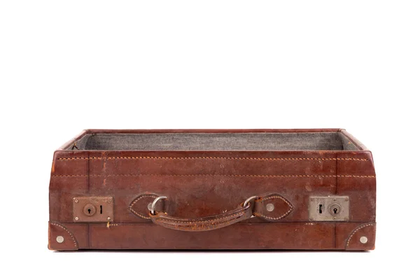 Old leather suitcase — Stock Photo, Image