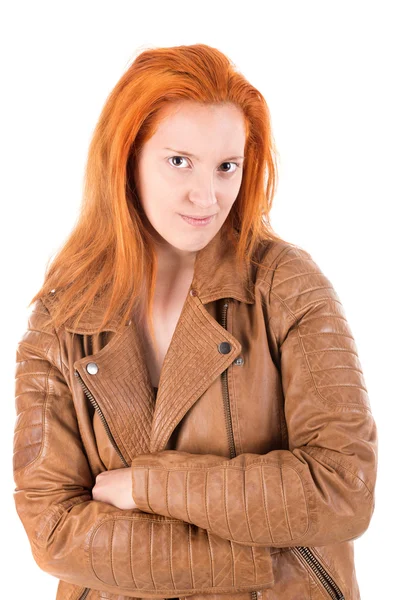 Jovem menina cabelo vermelho — Fotografia de Stock