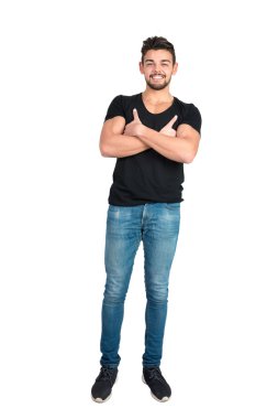 genç gülümseyen adam