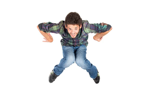 Jumping teenage boy — Stock Photo, Image