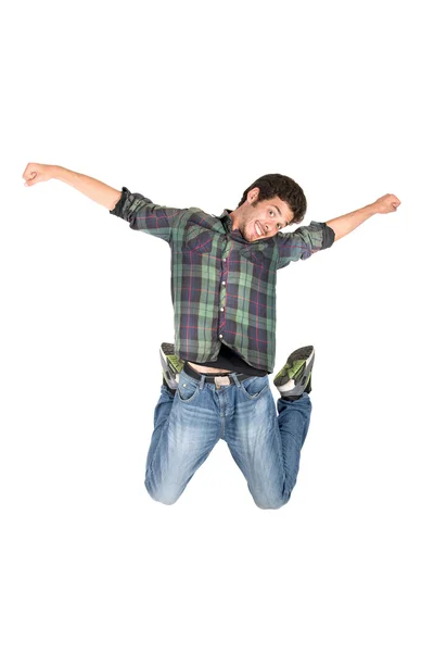 Прыгающий подросток — стоковое фото