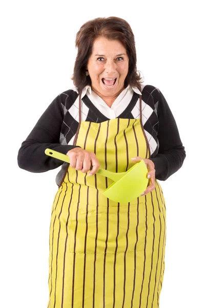 Senior woman cooking — Stock Photo, Image